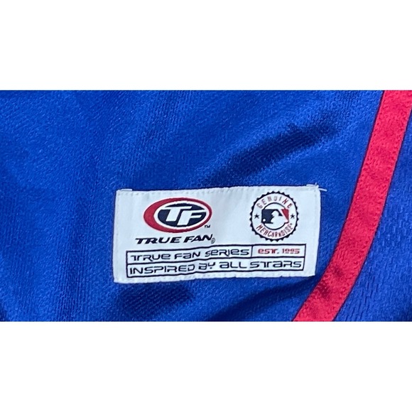 True Fan MLB Genuine‎ Merchandise Embroidered Chicago Cubs Baseball Jersey Large - Picture 4 of 14
